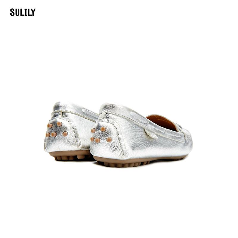 Giày Mọi Nữ Da Bò Nơ Sulily