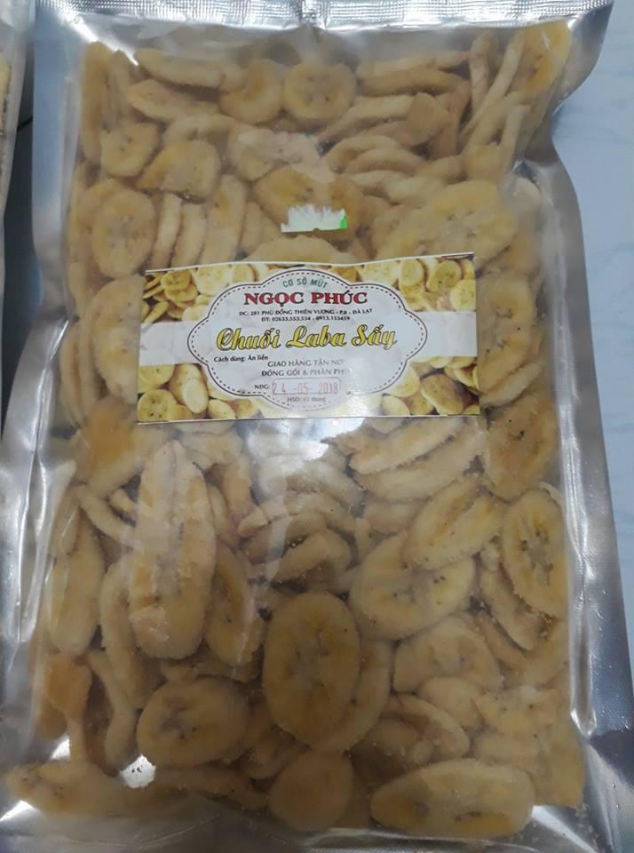 CHUỐI LABA SẤY KHÔ - ĐẶC SẢN ĐÀ LẠT - TÚI 500G[