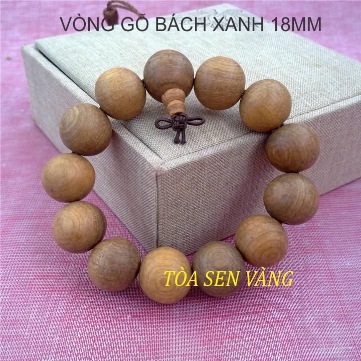 [HCM]Vòng tay gỗ bách xanh 18mm