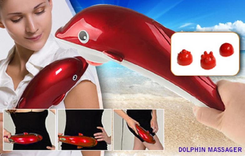 [HCM]Máy Massage Cầm Tay Cá Heo 3 Đầu Small Mini H668