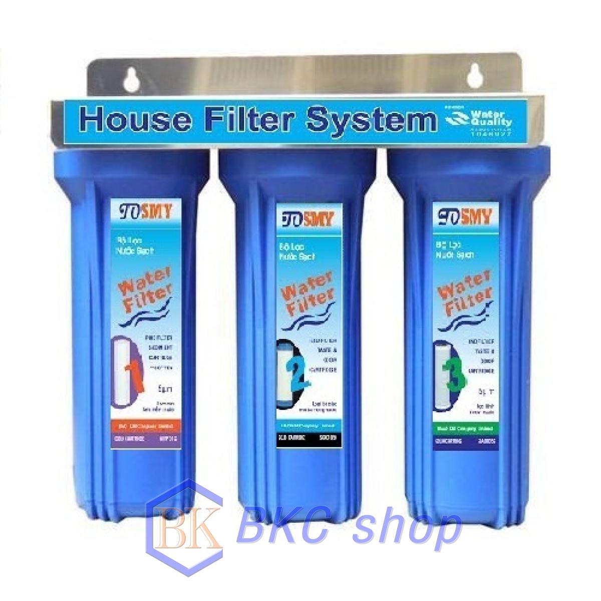[HCM]Bộ lọc thô đầu nguồn 3 cấp lọc 10 inch SMY (xanh)