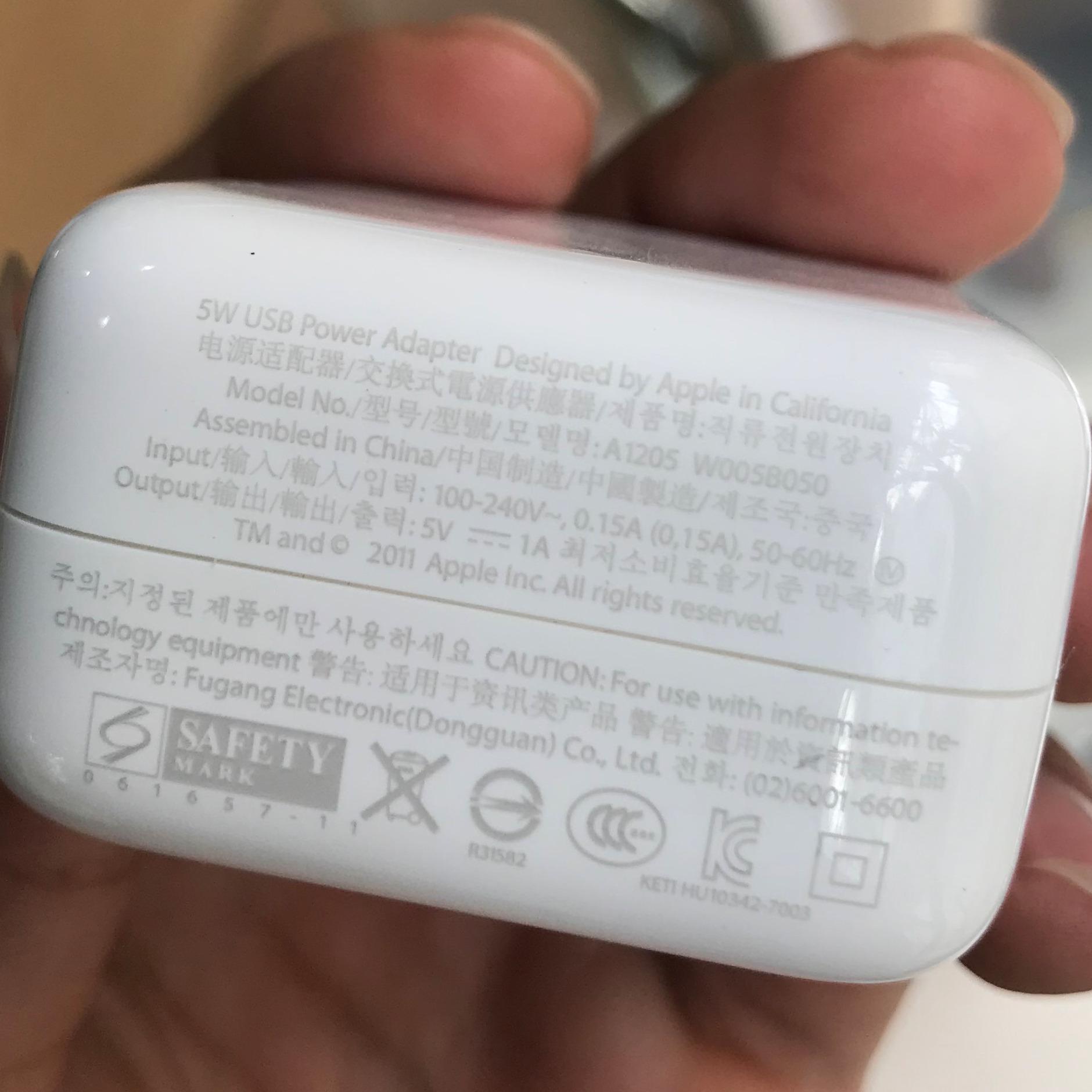 Củ Sạc iPhone 5W Nội Địa Hàn Quốc