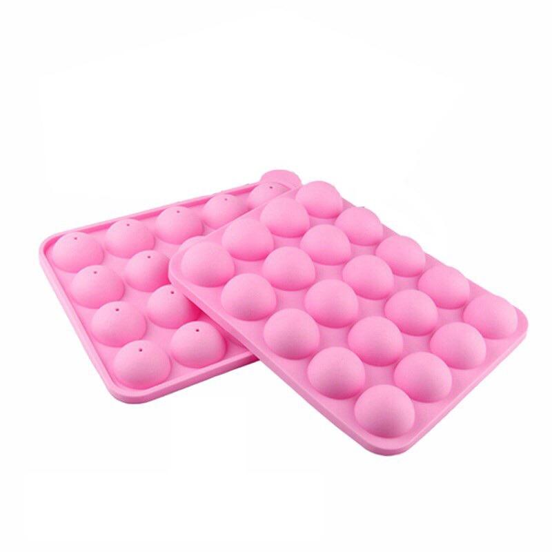 Khuôn cakepop mochi silicon 20 ô (kèm que) - khuôn cake pop