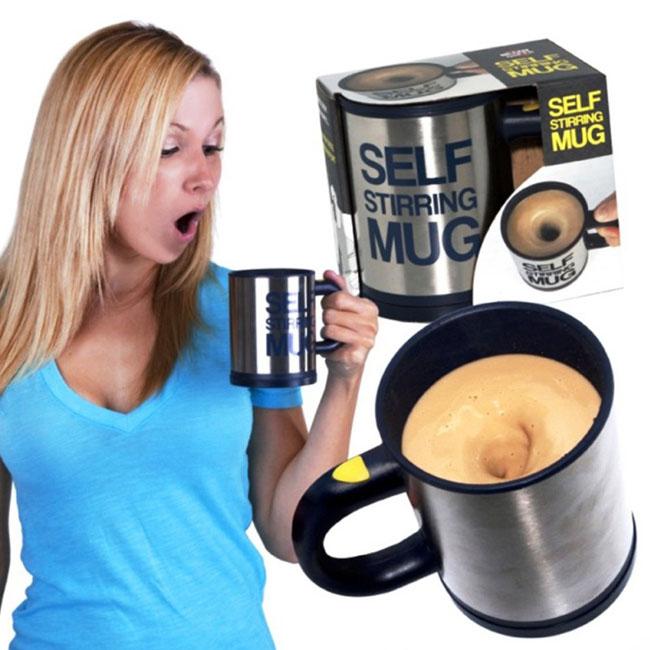 Ly tự động khuấy, ly pha cafe tự động, cốc pha cafe tự động Self Stirring Mug