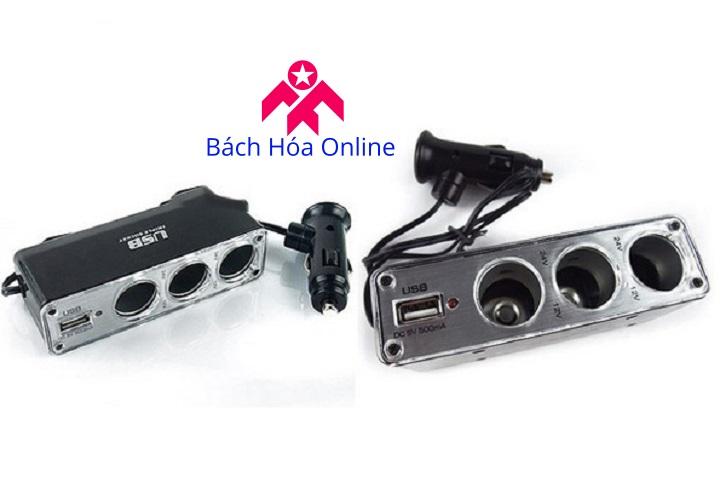 Bộ chia 3 cổng tẩu trên ô tô