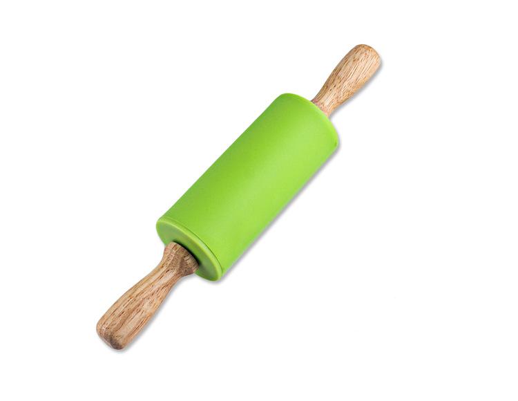 Cán Lăn Bột Silicon Trục Xoay