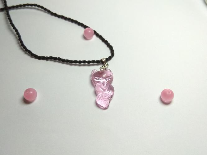Dây chuyền mặt đá hồ ly 6 đuôi (Chọn màu theo ảnh)