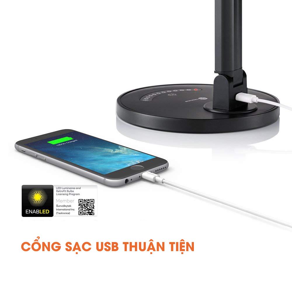 Đèn học chống cận TaoTronics TT-DL13, 12W, 5 chế độ sáng (HÀNG CHÍNH HÃNG - BH 12 THÁNG)