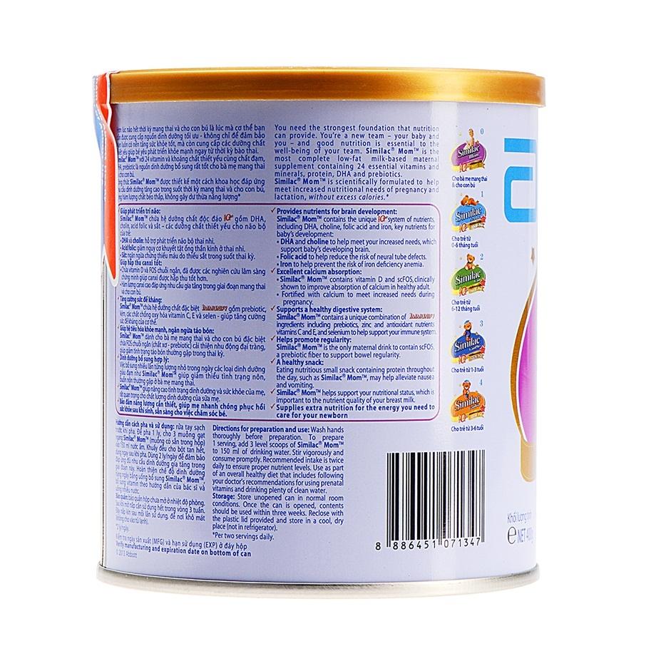 Sữa bột Similac Mom IQ Plus lon 900g hương Vanilla (dành cho Mẹ trước và sau sinh)