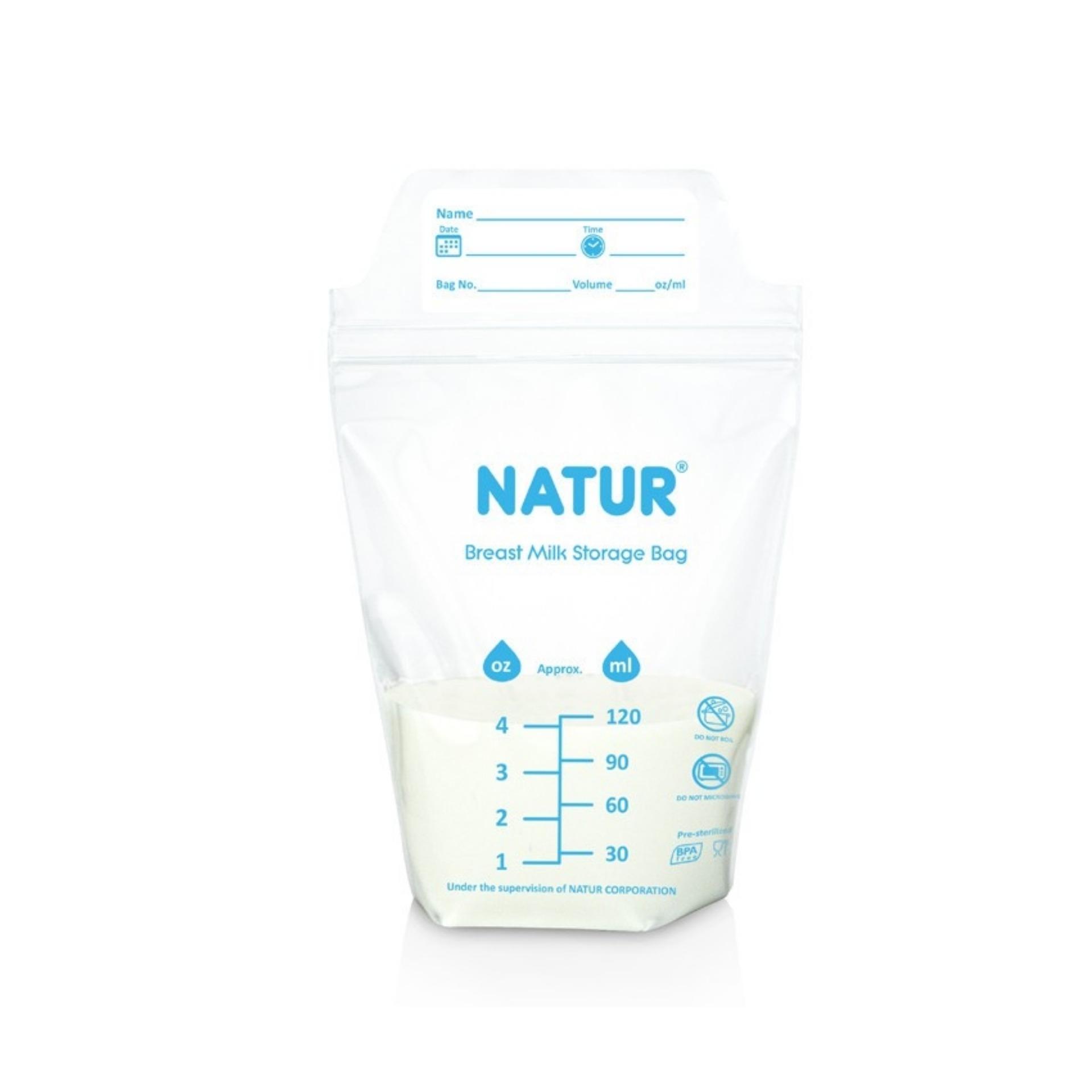 Túi trữ sữa Natur Thái Lan 120ml(hộp 30 túi)