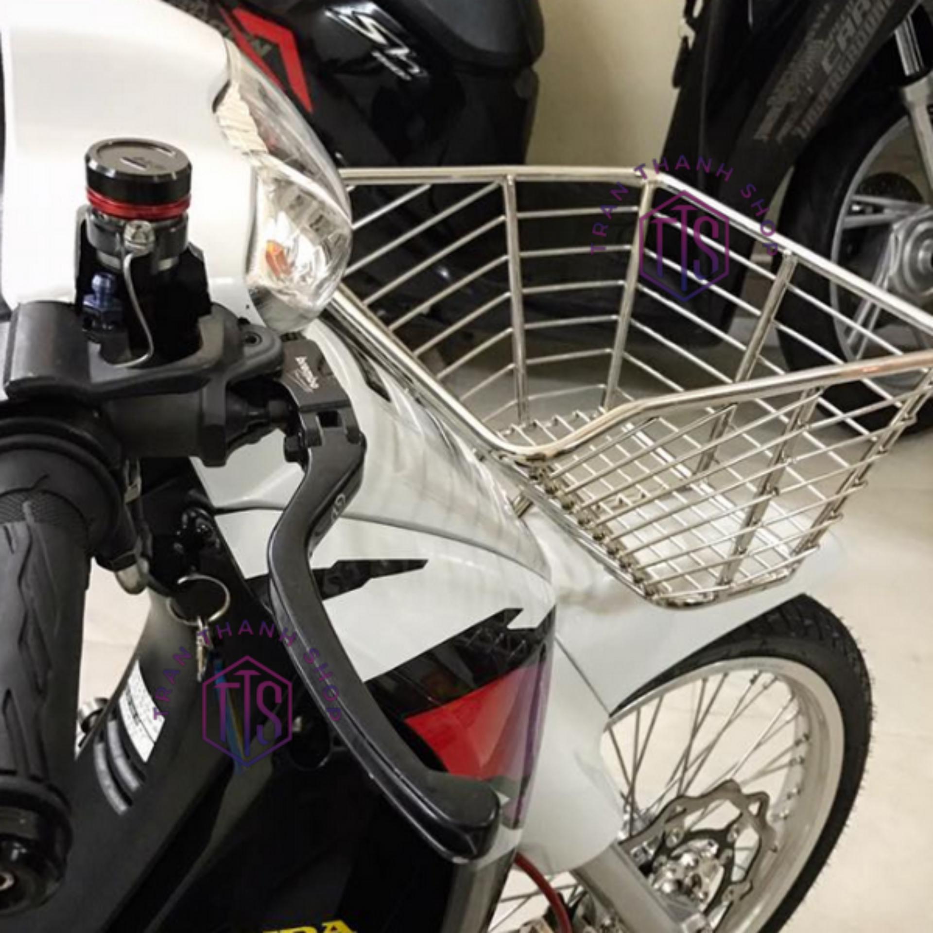 Rổ xe máy RỔ INOX 10LY cho xe WAVE, DREAM (màu bạc)