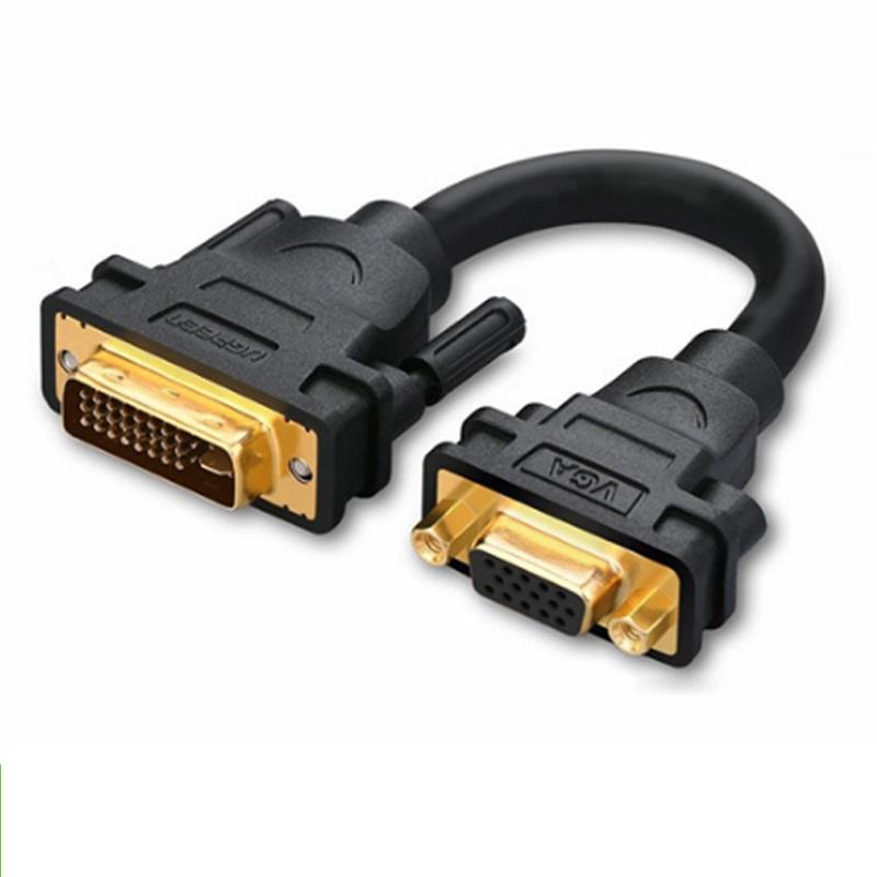 Cáp chuyển DVI 24+5 to VGA 15cm Ugreen 30499 (Đen)