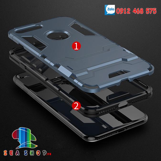 [TẶNG KÍNH CƯỜNG LỰC] Ốp lưng Xiaomi Redmi Note 4 iRon man chống sốc (đỏ)