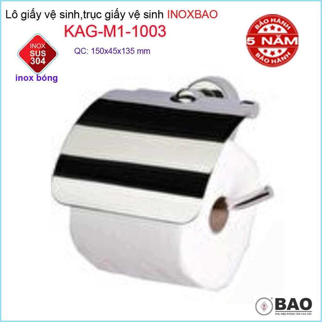 [HCM]Hộp đựng giấy vệ sinh Inox Bảo KAG-M1-1003, Móc giấy toilet SUS304 inox dập khuôn cao cấp thiết kế tuyệt đẹp