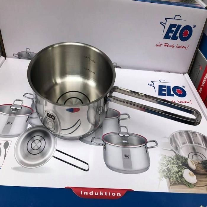 BỘ NỒI ELO PREMIUM EXCELLENT 5 CHIẾC BẾP TỪ + TẶNG 1 XỬNG HẤP INOX FIVESTAR 24CM