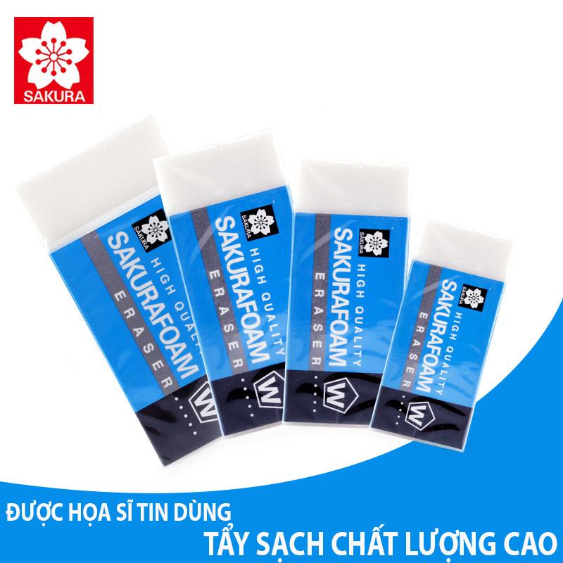 [HCM]BỘ 2 CỤC GÔM TẨY SAKURA FOAM 60 (43x17x10.3 MM)