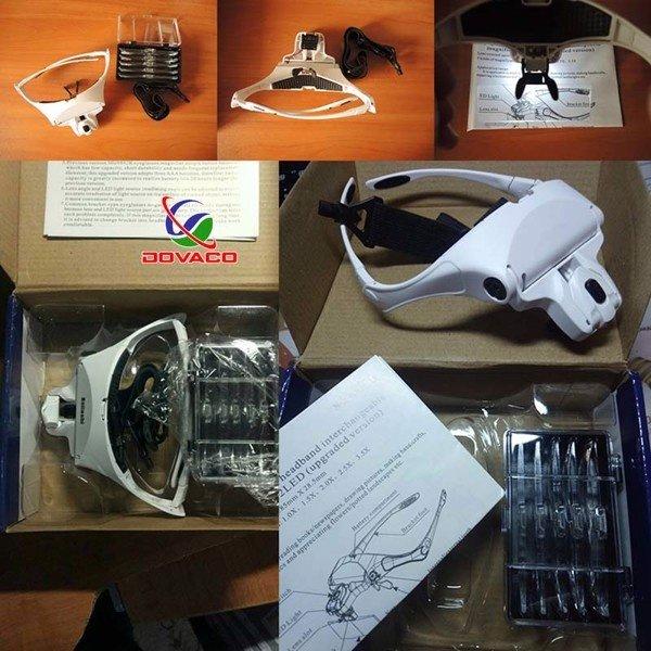 [HCM]Kính lúp đeo mắt có đèn V5 cao cấp DOVA