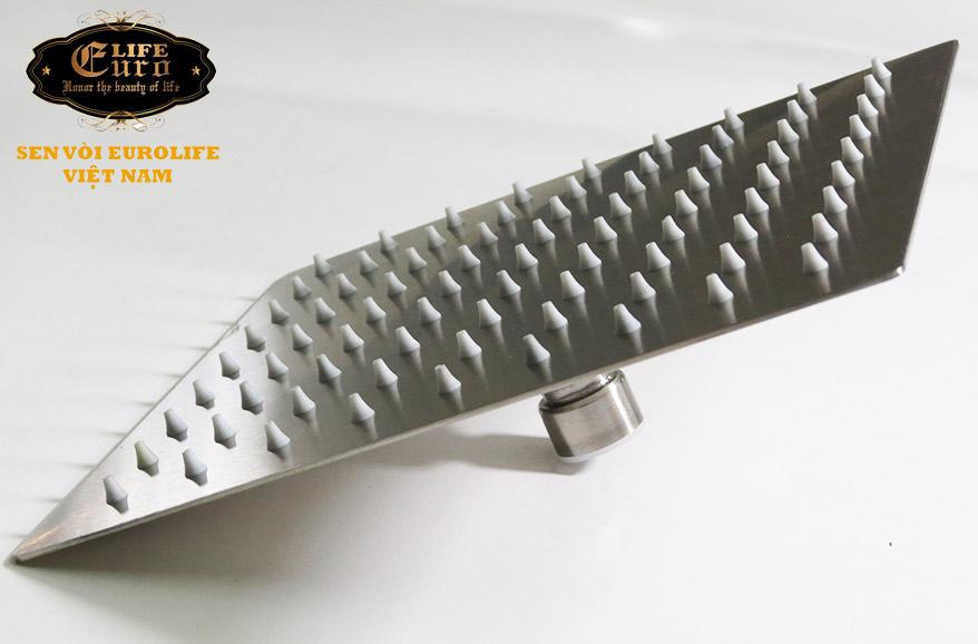 Đài sen tắm Inox SUS 304 Eurolife vuông EL-DSV20 (Trắng vàng)