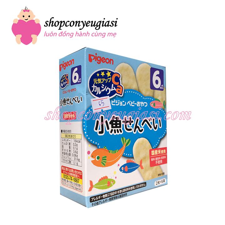 [HCM]Bánh gạo Pigeon ăn dặm cho bé - Vị Cá Cơm 7T