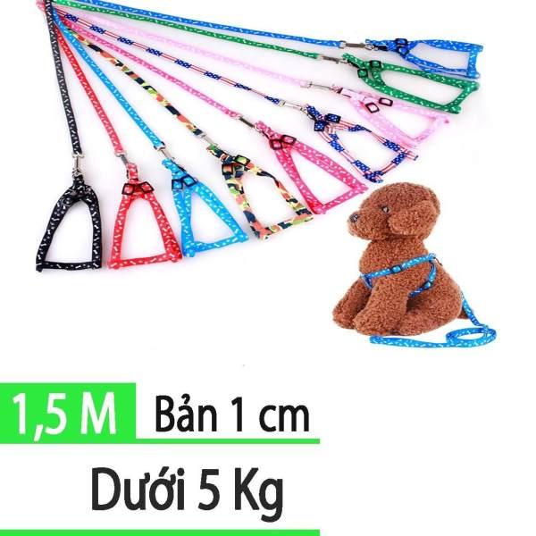 Dây Dắt Yếm Chó Mèo Họa Tiết hoa văn( Dưới 4 Kg )