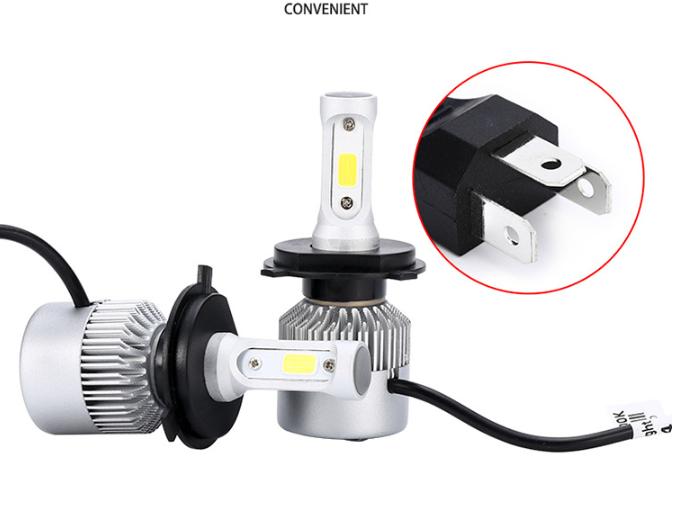 Đèn pha led xe máy , ô tô S2 chân H4 siêu sáng 3 tim