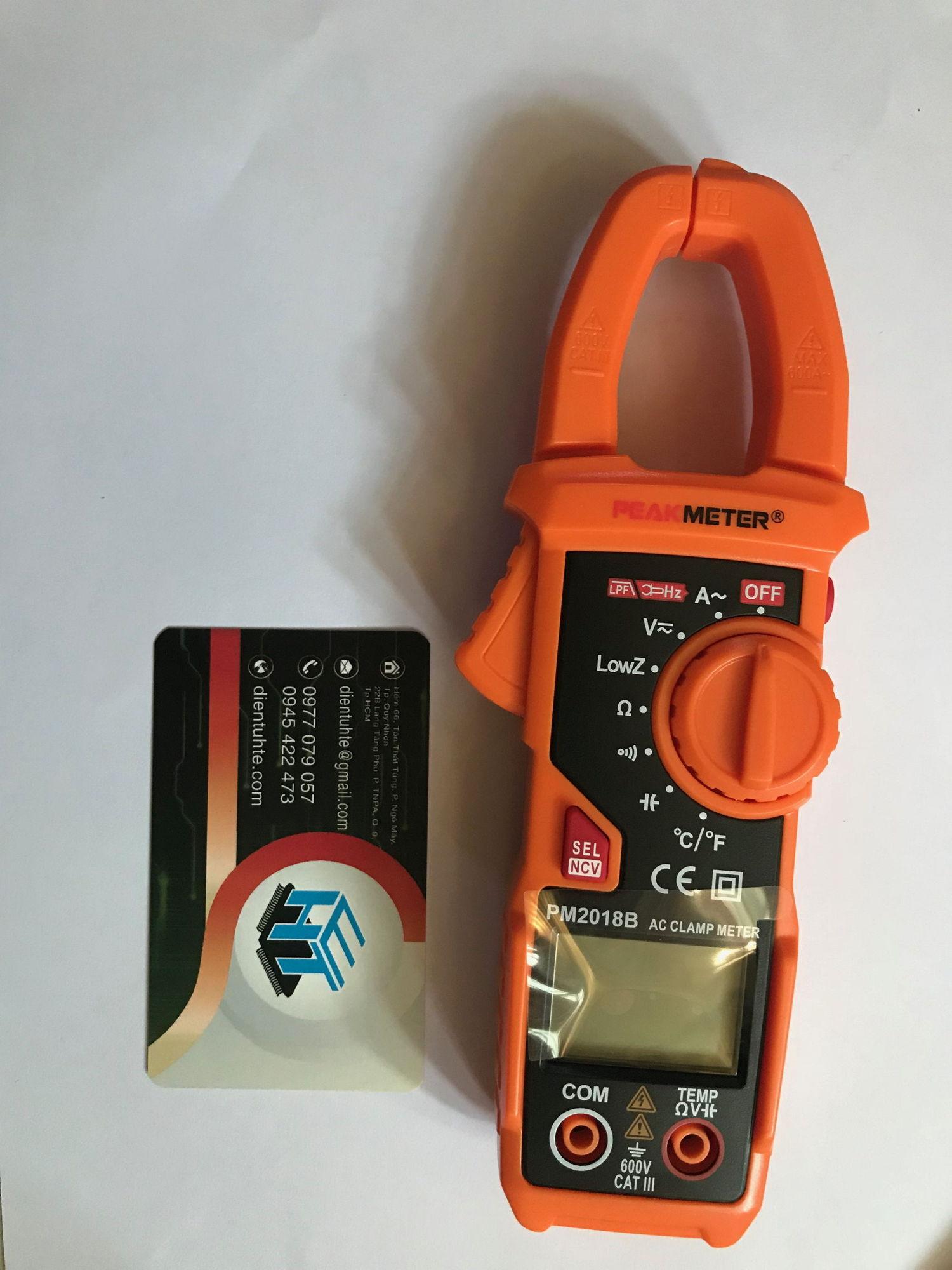 Ampe kìm kẹp cầm tay kỹ thuật số PeakMeter PM2018B