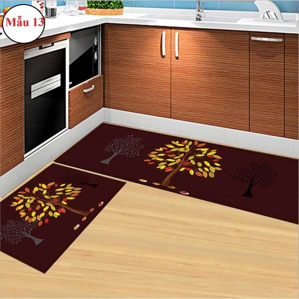 Bộ 2 thảm lót sàn bếp cao cấp 40x60cm và 40x120cm