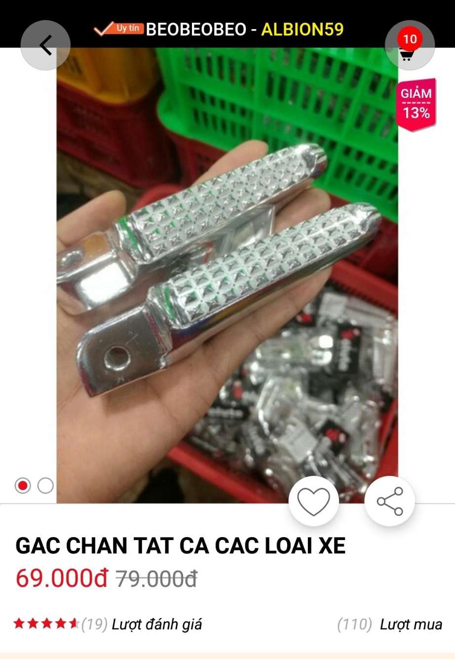 Cặp Gác chân sau Thái xe honda