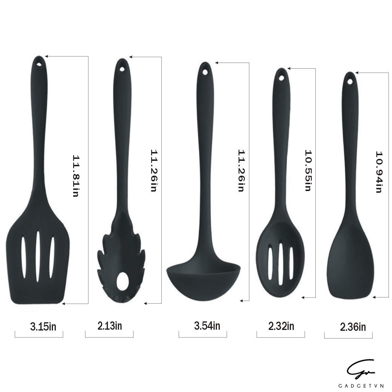 Set dụng cụ nấu ăn Silicone Đen