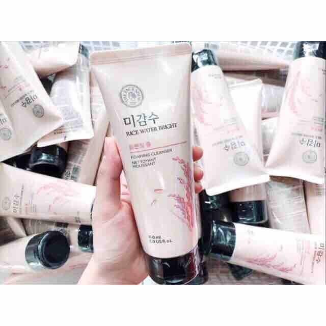 [HCM]SỮA RỬA MẶT chiết xuất gạo THE FACE SHOP RICE WATER BRIGHT CLEANSING FOAM 150ml