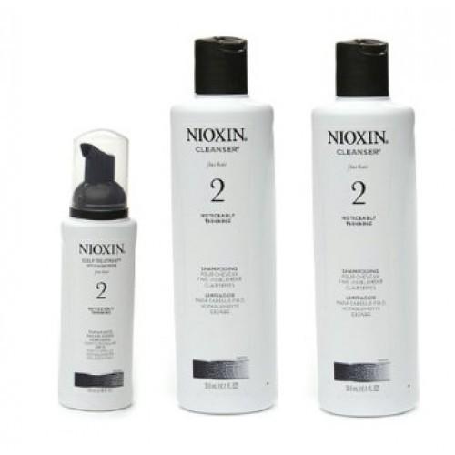 Bộ KIT dầu gội xả và tinh dầu Nioxin chống rụng tóc System 2 300ml 2019 ( Natural Hair)