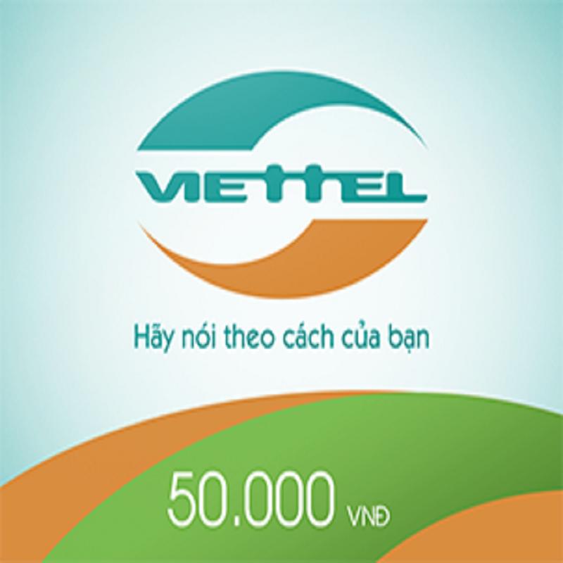 THẺ CÀO  Viettel 50.000 VNĐ & PHÍ CHUYỂN