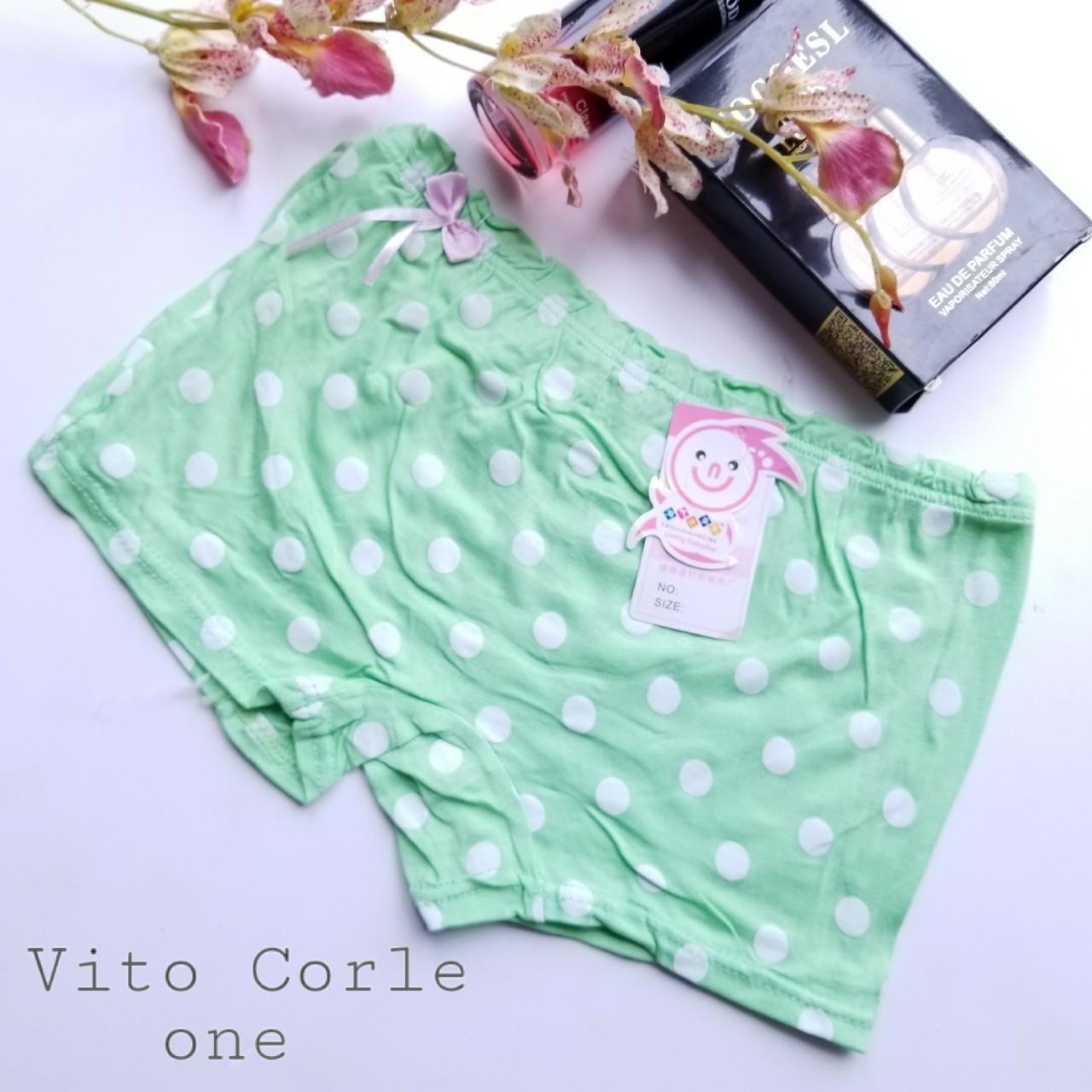 Bộ 10 quần chíp đùi chấm bi cho bé gái