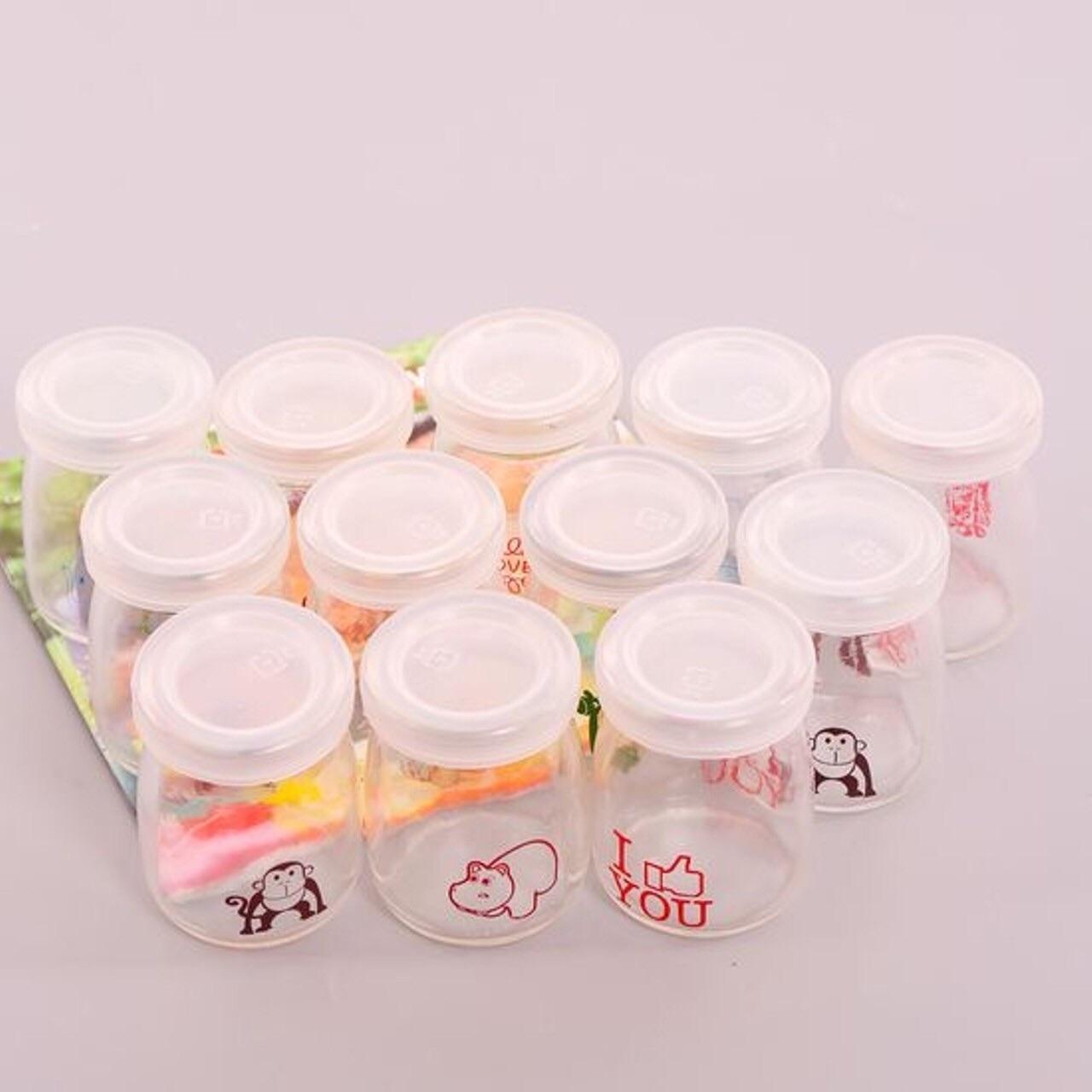 Hộp 12 hũ làm sữa chua thuỷ tinh