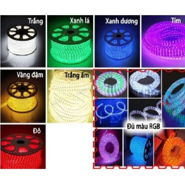 Bộ đèn dây Led hắt trần thạch cao đổi 7 màu 5050RGB chu vi 100m + Nguồn + Bộ khiển 100m