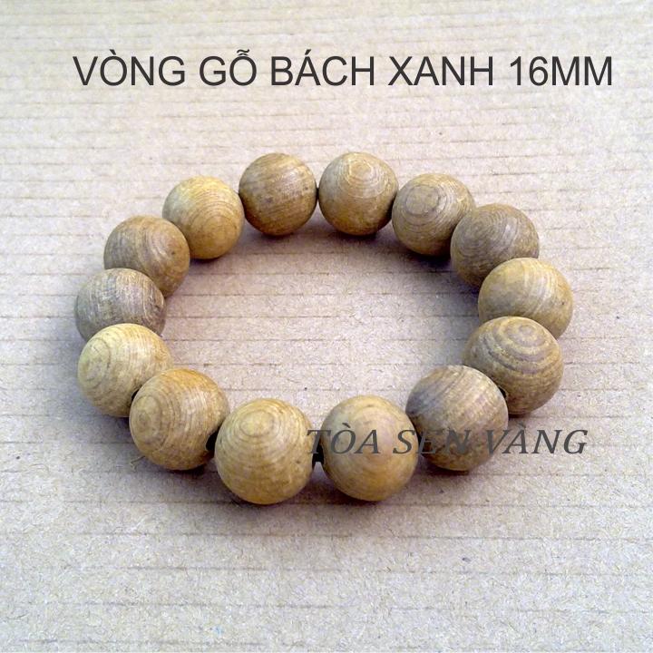 [HCM]Vòng tay gỗ bách xanh 16mm