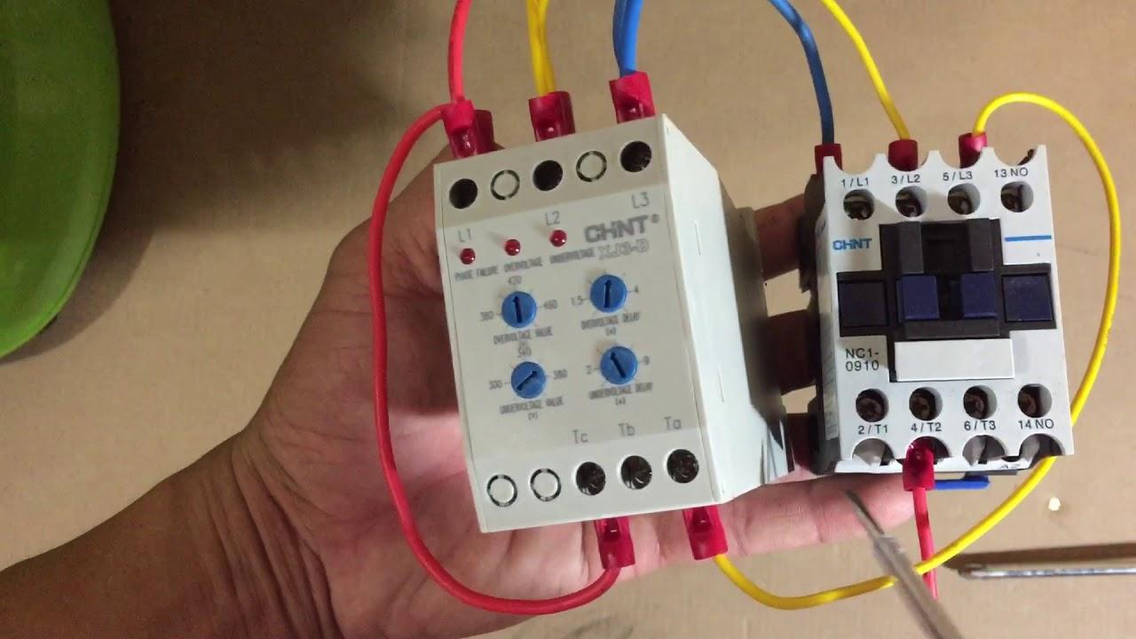 Chống mất pha bảo vệ mất pha lệch pha đảo pha có nút chỉnh