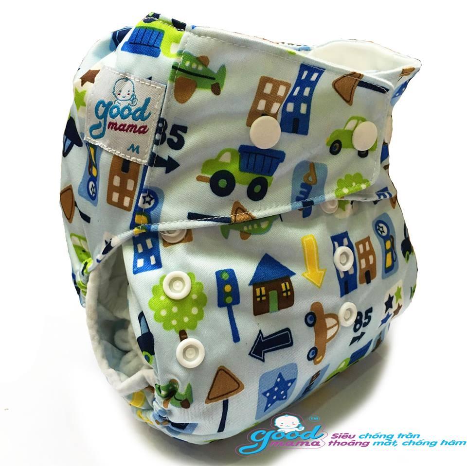 Bỉm vải Goodmama siêu chống tràn dành cho bé size L 10-20kg, ban đêm