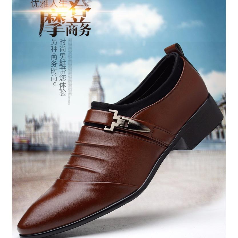 [HCM]Giày Công Sở Nam Thanh Lịch Màu Nâu ADORA- GN266