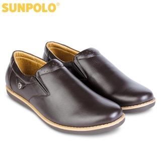 Giày mọi nam da bò sunpolo skt01nd nâu, đen - ảnh sản phẩm 6