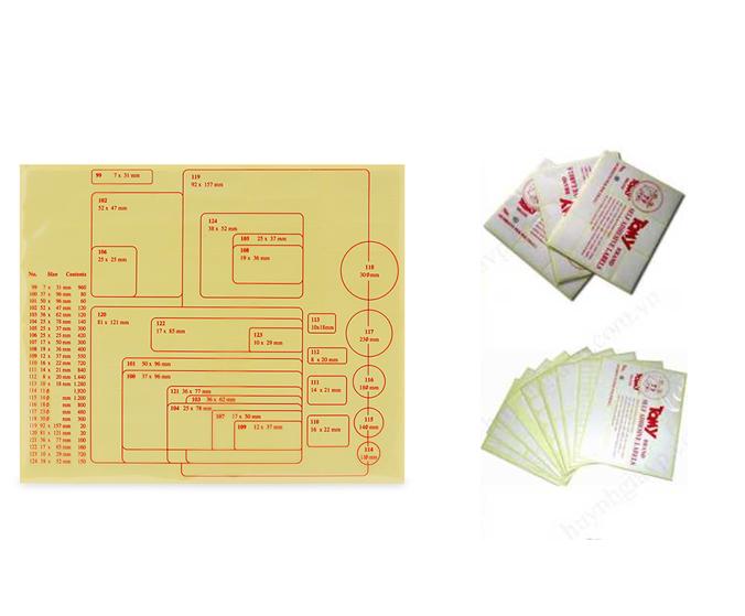 Giấy Tomy Brand Self Adhesive Labels 108.