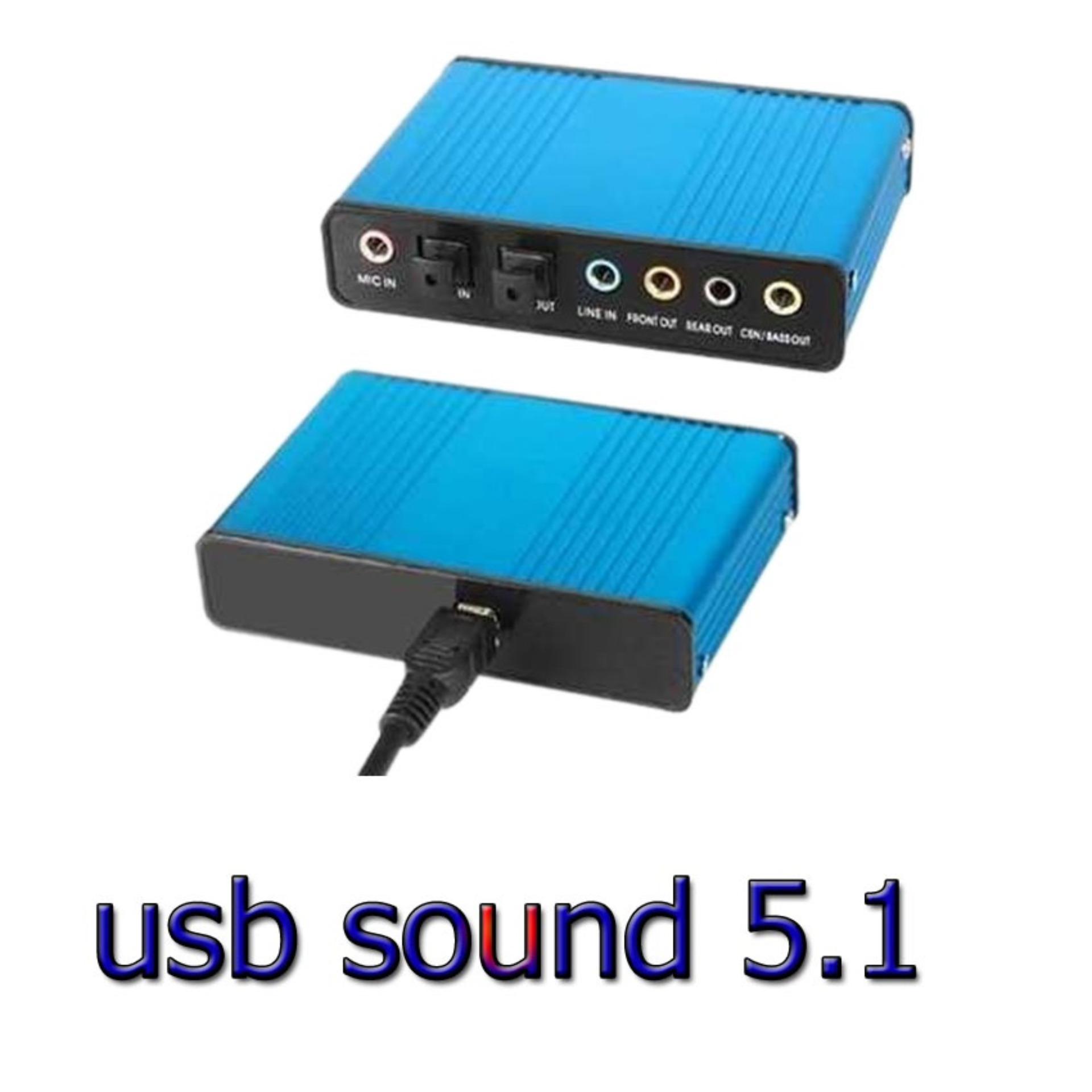 Card âm thanh box 5.1 USB 6CH + Optical audio (Xanh)