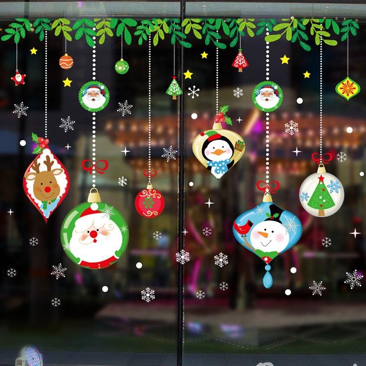 Decal trang trí GIÁNG SINH, NOEL độc đáo kích thước 45x60cm