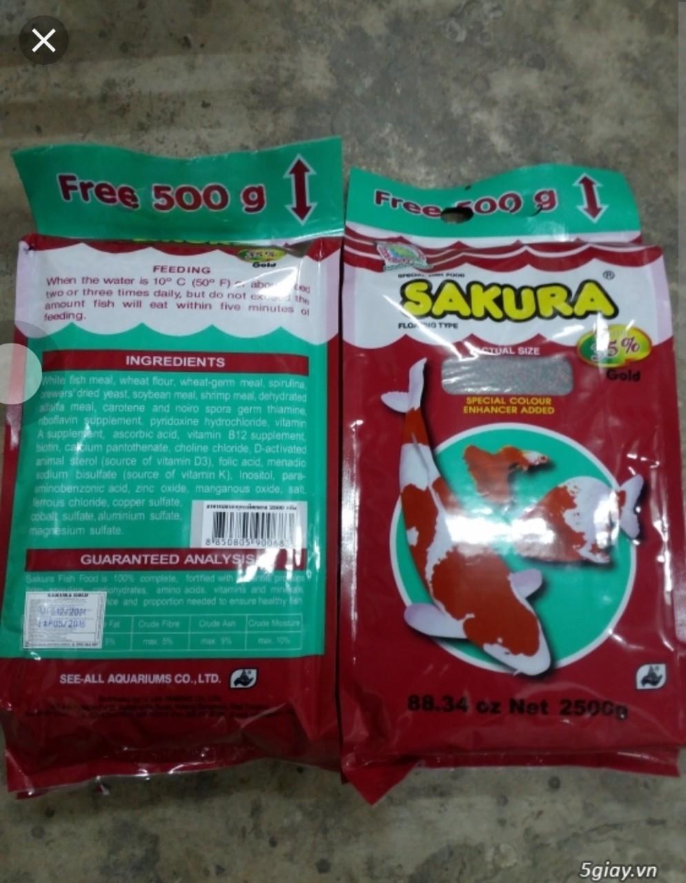[HCM (chọn size)]Thức Ăn Cá Sakura Gold  500g - Cám Cá Cảnh
