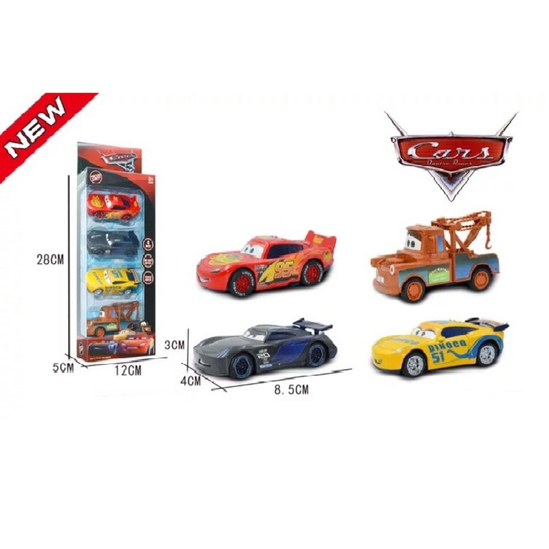 Bộ 4 xe đồ chơi Disney car - Lightning McQueen bằng kim loại
