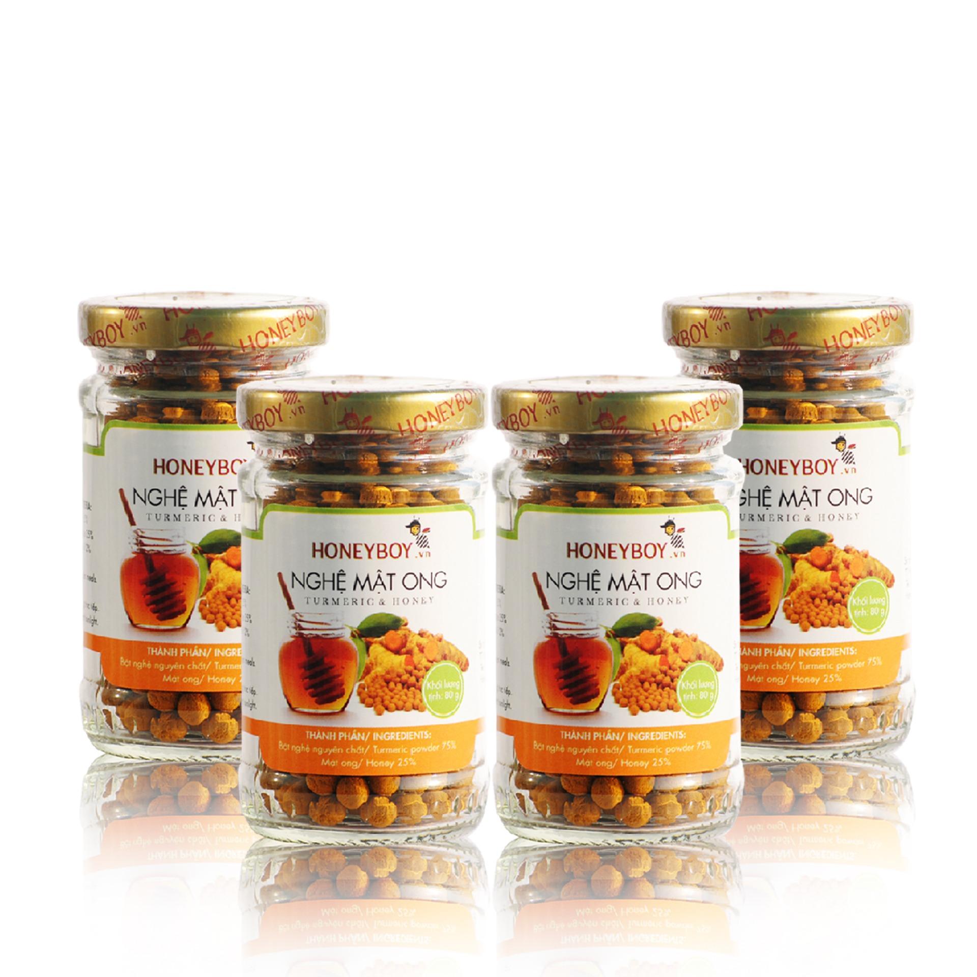 Bộ 4 Nghệ mật ong HONEYBOY 80g