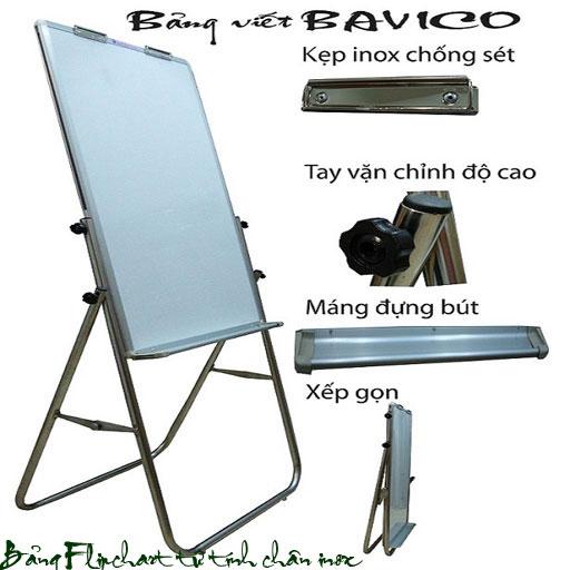 [HCM]Bảng Flipchart viết bút lông từ Hàn Quốc chân inox BẢNG VIẾT BAVICO KT 80x120 cm