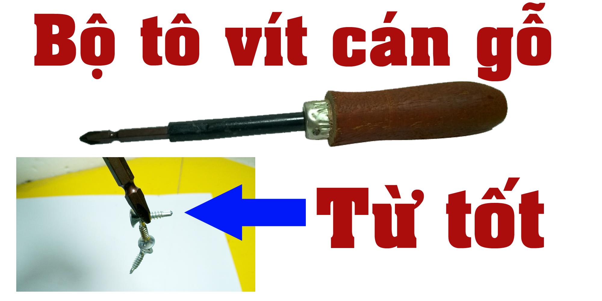 Bộ tua vít cán gỗ; tô vít cán gỗ có từ tính tốt; tua vít đa năng; tua vít 2 đầu