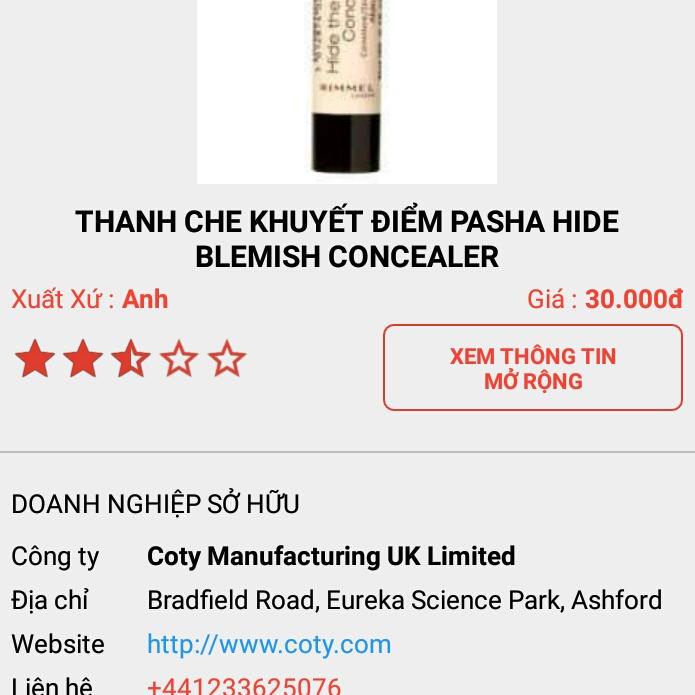 Thỏi che khuyết điểm Pasha