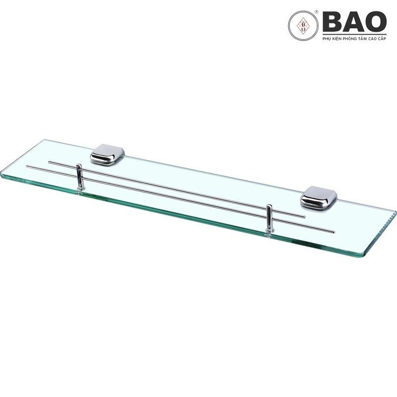 Kệ kính , kệ kiếng phòng tắm BAO BN800 (INOX 304 & Kính Cường Lực 8 Ly)